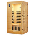 Infrared Sauna Designed for Home Wellness, 2-Person Capacity, Low EMF Carbon Panels, Hemlock Wood, Bluetooth