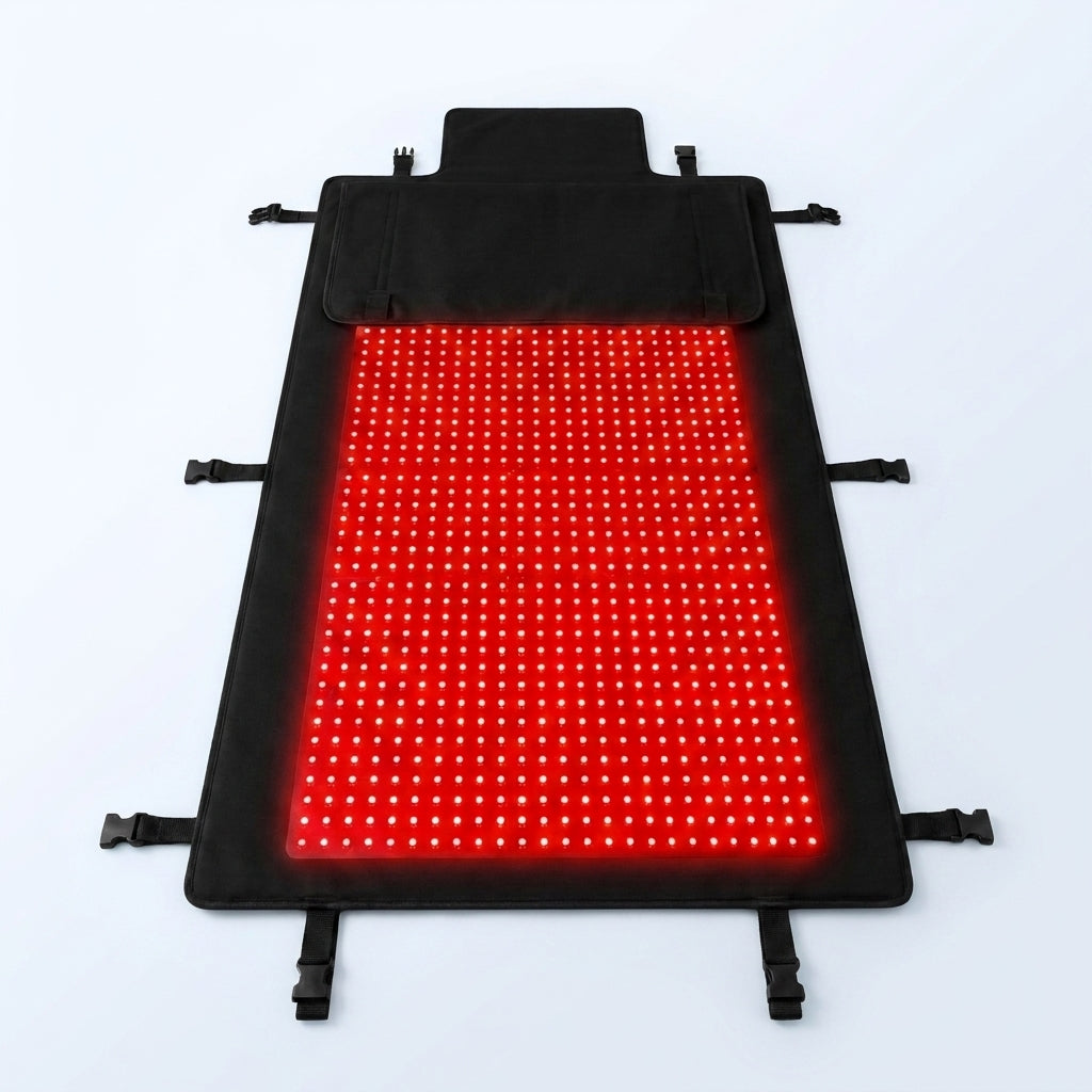 2026 Upgraded All-In-One Red Light Therapy Mat Full Body, FSA&HSA Eligible,75” X 35” Medical-Grade TPU Red Light Blanket with 2600 Dual-Wavelength Leds (660Nm Red & 850Nm NIR) for Pain Relief — Studio Shot
