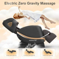 Massage Chair Full Body, Zero Gravity Massage Chair with 10 Fix Rollers, Heating, Foot Massage, Bluetooth Speaker, Touch Screen Controller, Fit Office and Home, Black