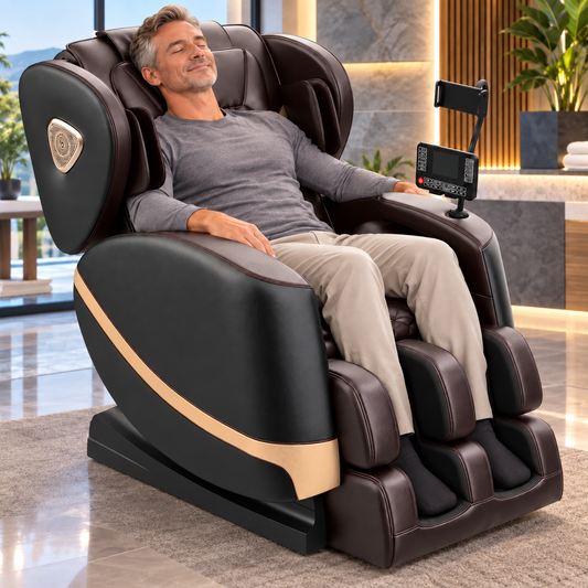 Zero Gravity Massage Chair Designed for Full Body Recovery, 10 Fixed Rollers, Heat Therapy, Bluetooth Speaker