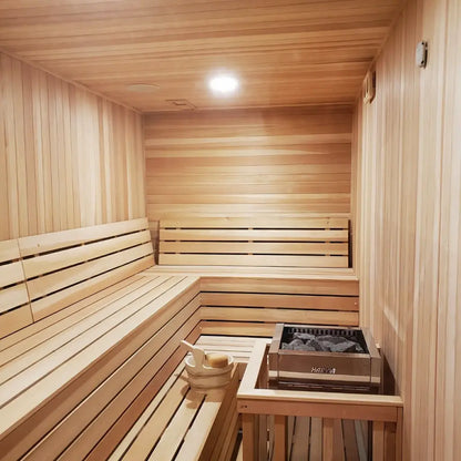 Custom Indoor Sauna Room - 6' x 8' x 8' - Finnish Sauna Builders