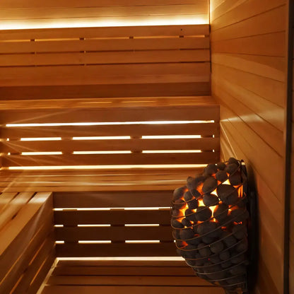 Custom Indoor Sauna Room - 4' x 7' x 8' - Finnish Sauna Builders