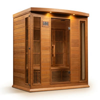 Dynamic Infrared Saunas 4 - Person Indoor Bluetooth Compatible FAR Infrared Sauna in Cedar — Studio Shot