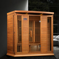 Infrared Sauna Built for Deeper Recovery, 4-Person Cedar Cabinet, Near Zero EMF Technology, Bluetooth Compatible