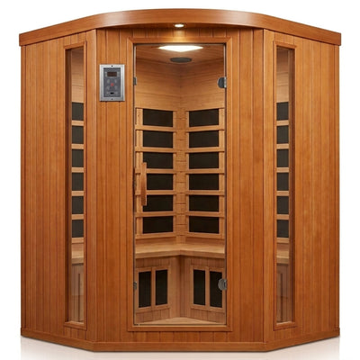 Infrared Sauna Built for Deeper Recovery, 4-Person Cedar Cabinet, Near Zero EMF Technology, Bluetooth Compatible