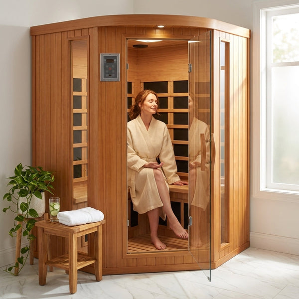 Infrared Sauna Built for Deeper Recovery, 4-Person Cedar Cabinet, Near Zero EMF Technology, Bluetooth Compatible