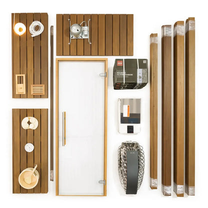 Custom Indoor Sauna Room - 5' x 5' x 8' - Finnish Sauna Builders