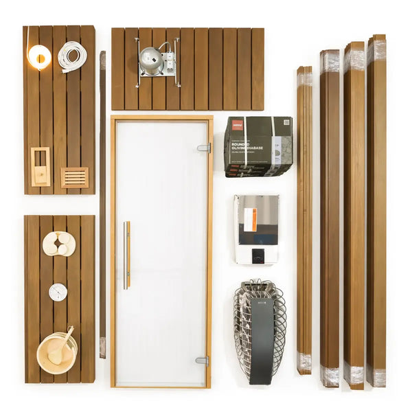 Custom Indoor Sauna Room - 7' x 8' x 8' - Finnish Sauna Builders